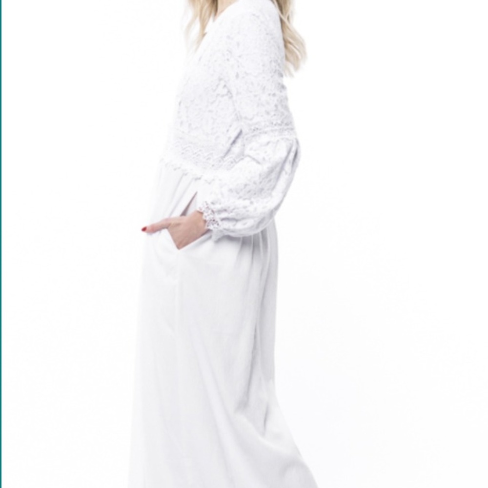 White long dress, temple, weding, boho